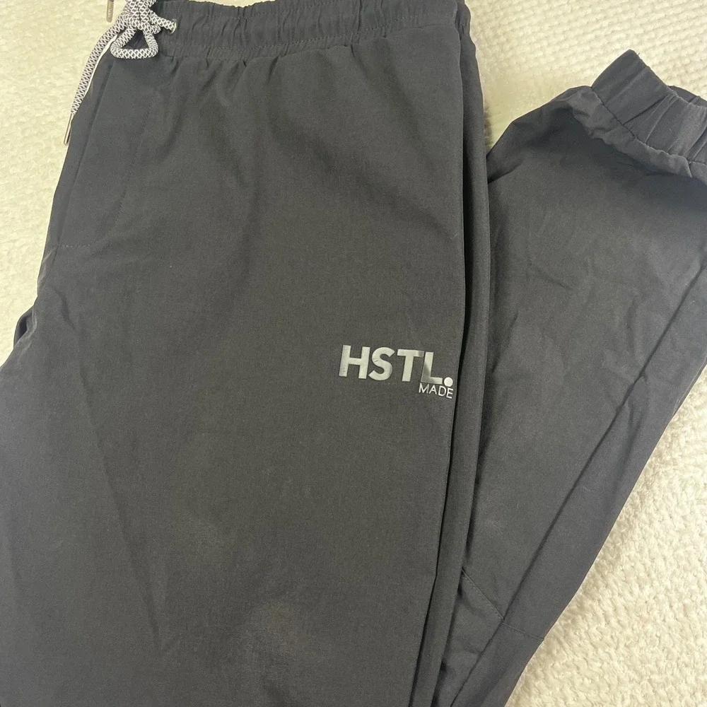 HSTL Made Mens XL Black Lightweight Jogger Pants Drawstring Athletic Casual‎